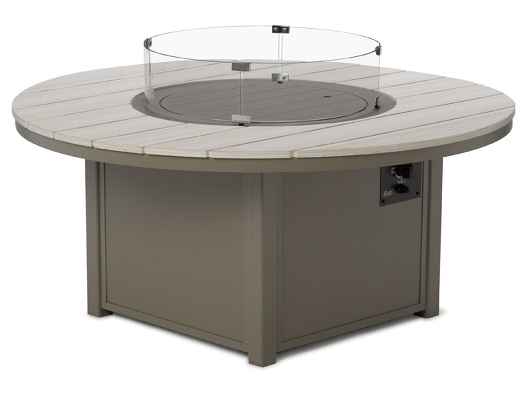 54" Rd. Rustic Polymer Top Fire Table - image 4