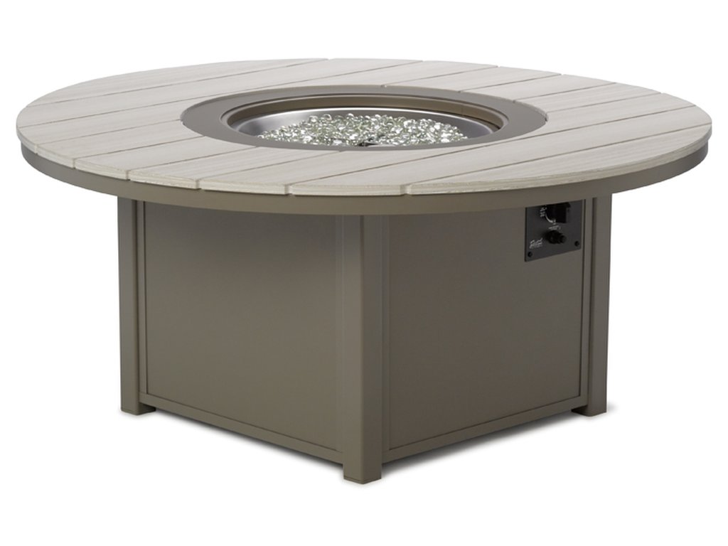54" Rd. Rustic Polymer Top Fire Table - image 5