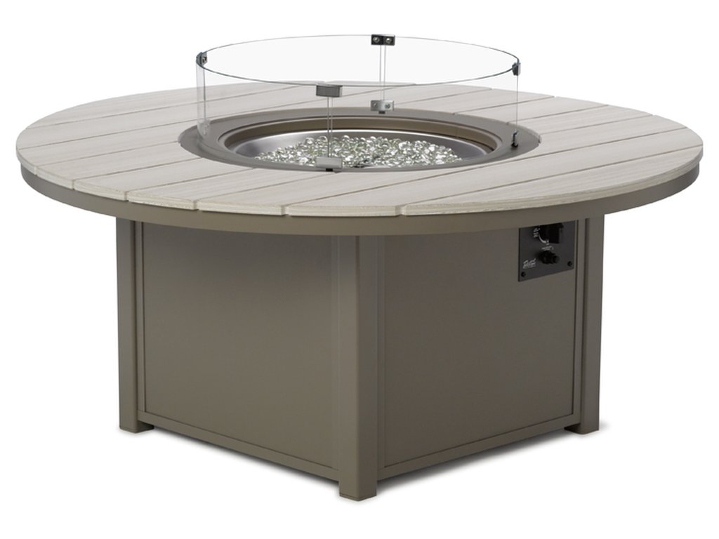 54" Rd. Rustic Polymer Top Fire Table - image 6