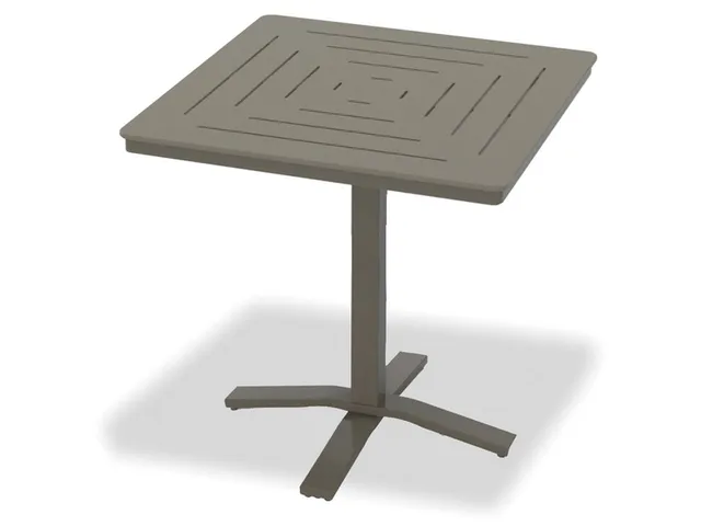 36" Square Bar Height Pedestal Table w/ hole