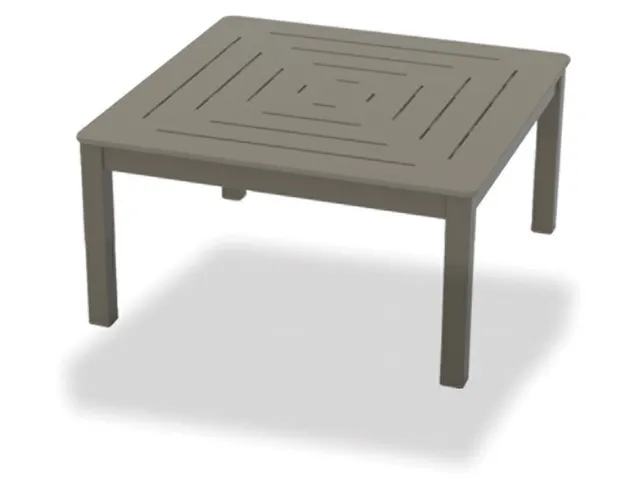 36" Square Coffee Height Parson Table w/ hole