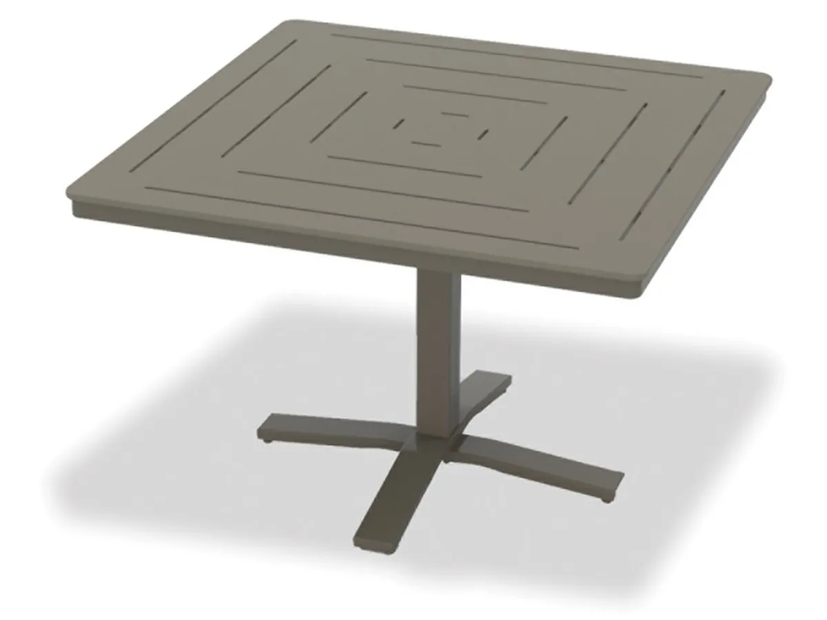 42" Square Dining Height Pedestal Table w/ hole - primary view