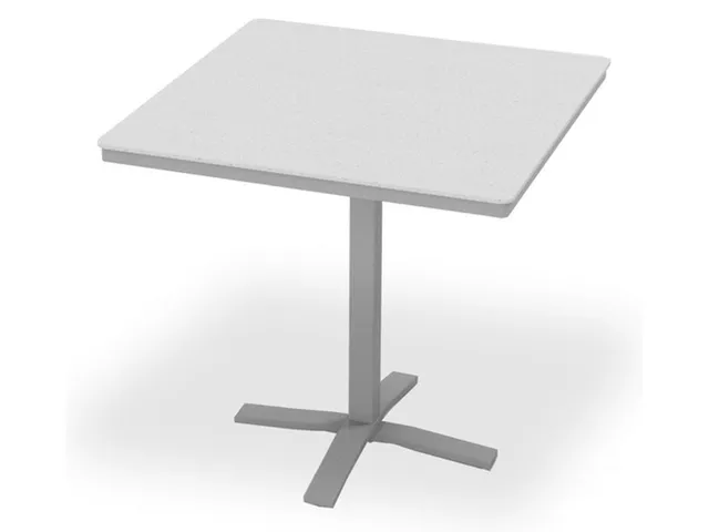 42" Square Bar Height Pedestal Table w/ hole