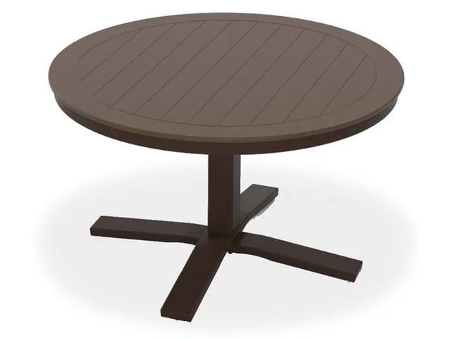 36" Round End Table Height Pedestal Table w/ hole