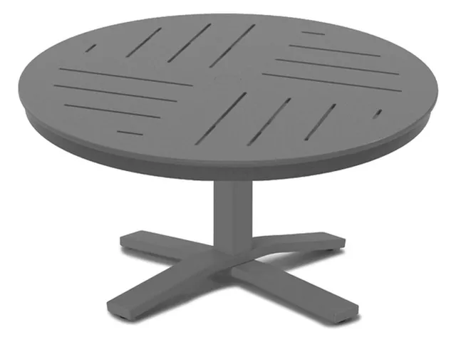 36" Round End Table Height Pedestal Table w/ hole
