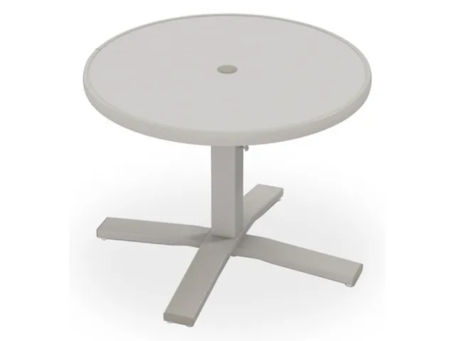 30" Round End Table Height Pedestal Table w/ hole