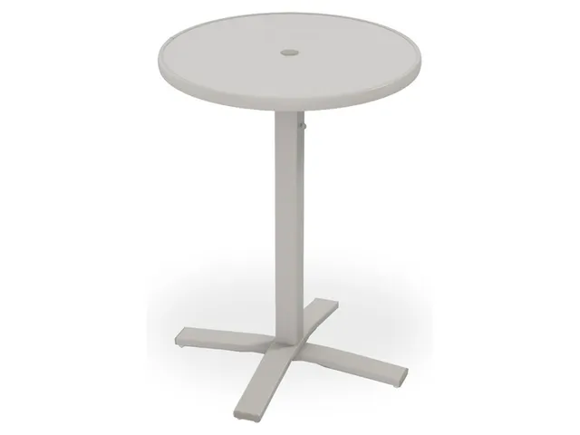 30" Round Bar Height Pedestal Table w/ hole