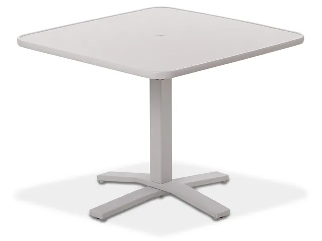 36" Square Dining Height Pedestal Table w/ hole