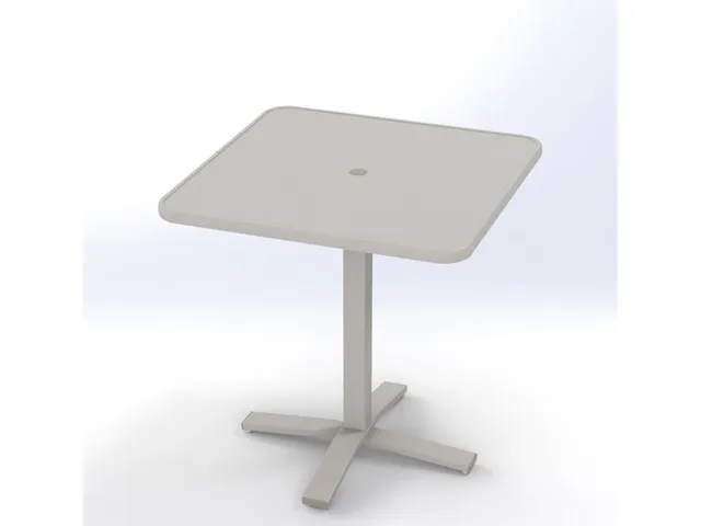 36" Square Balcony Height Pedestal Table w/ hole