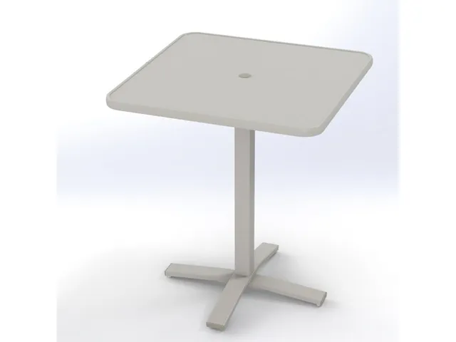 36" Square Bar Height Pedestal Table w/ hole