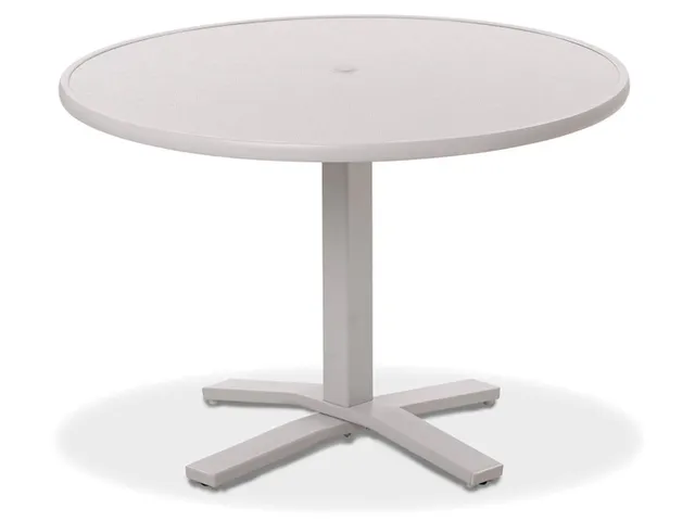 42" Round Dining Height Pedestal Table w/ hole