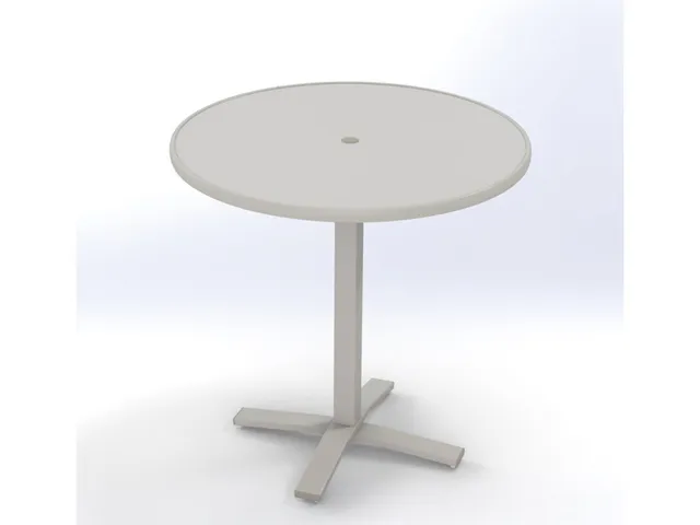 42" Round Bar Height Pedestal Table w/ hole