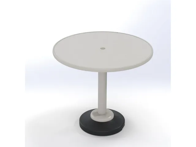 42" Round Balcony Height 80 lb Pedestal Table w/ hole
