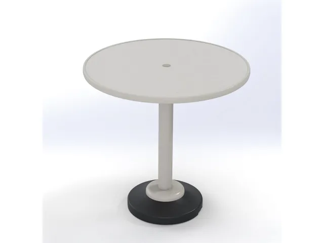 42" Round Bar Height 80 lb Pedestal Table w/ hole