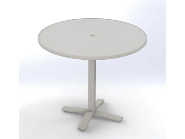 48" Round Bar Height Pedestal Table w/ hole