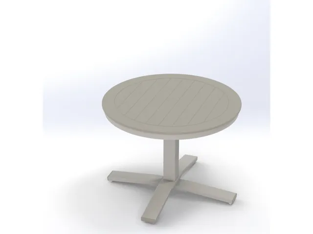 30" Round End Table Height Pedestal Table w/ hole