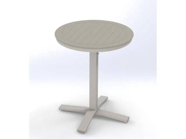 30" Round Balcony Height Pedestal Table w/ hole