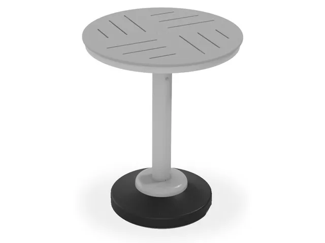 30" Round Bar Height 80 lb Pedestal Table w/ hole