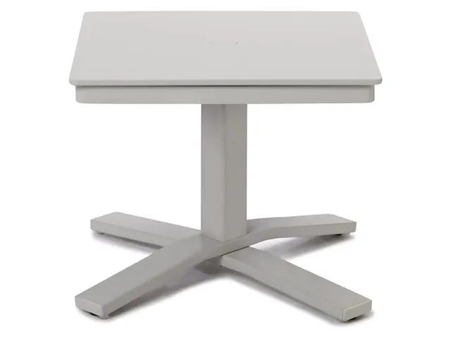 24" Square End Table Height Pedestal Table w/ hole