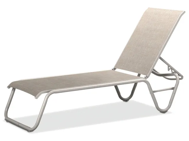 Four Position Stacking Armless Lay Flat Chaise