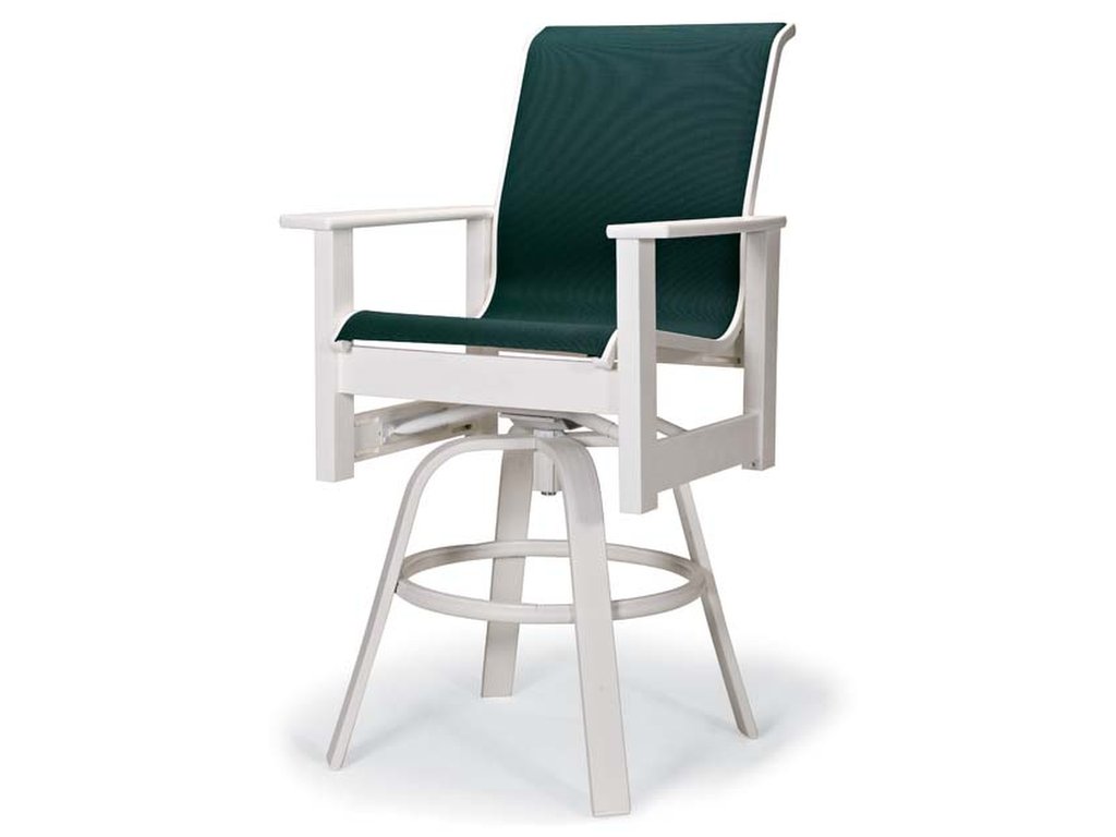 Balcony Height Swivel Arm Chair w/ Polymer Arms - main image