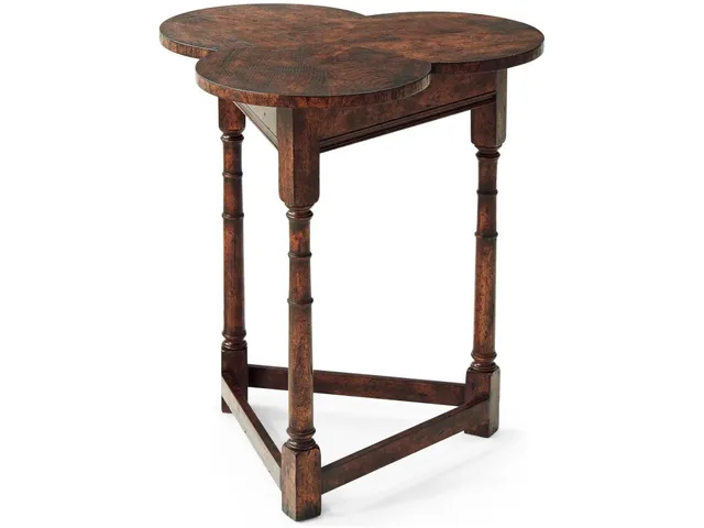 Oak Clover Accent Table
