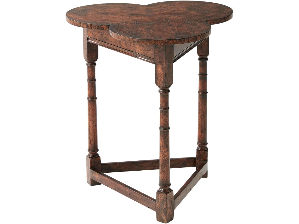 Oak Clover Accent Table - image 1