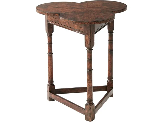 Oak Clover Accent Table - Alternative View