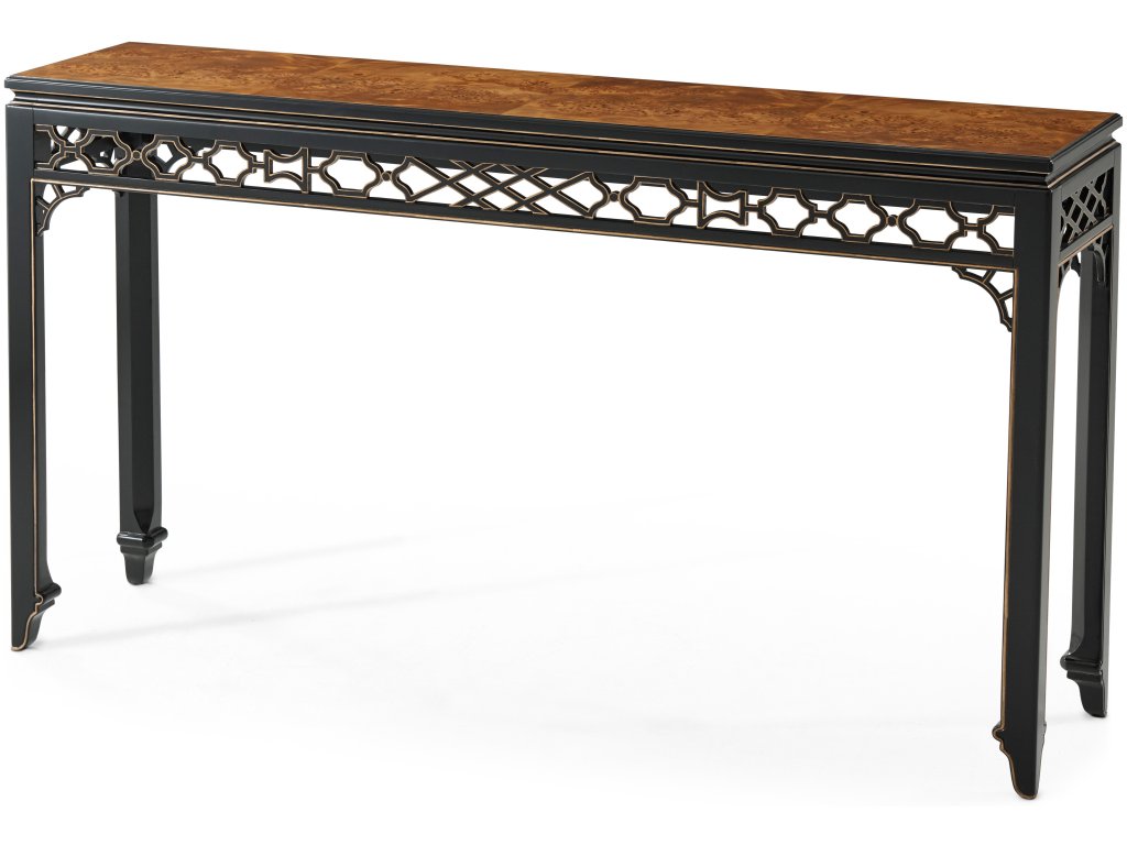 Long Hall Burl Console Table - main image