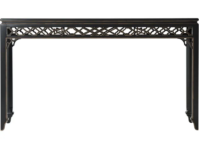Long Hall Burl Console Table - Alternative View