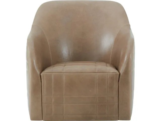 Tartan Perfect Brown Swivel Chair - Alternative View