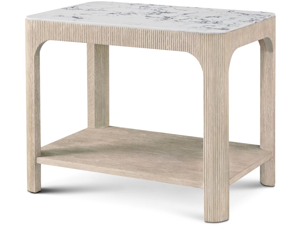 Horizon Rectangular Quartz Side Table - main image