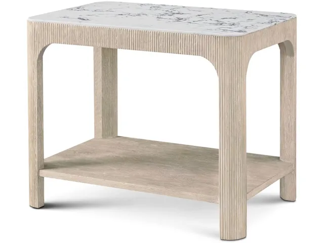 Horizon Rectangular Quartz Side Table