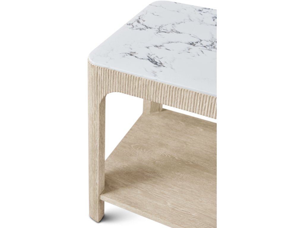 Horizon Rectangular Quartz Side Table - image 2
