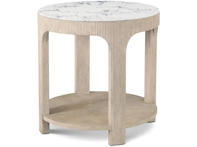 Horizon Round Quartz Side Table