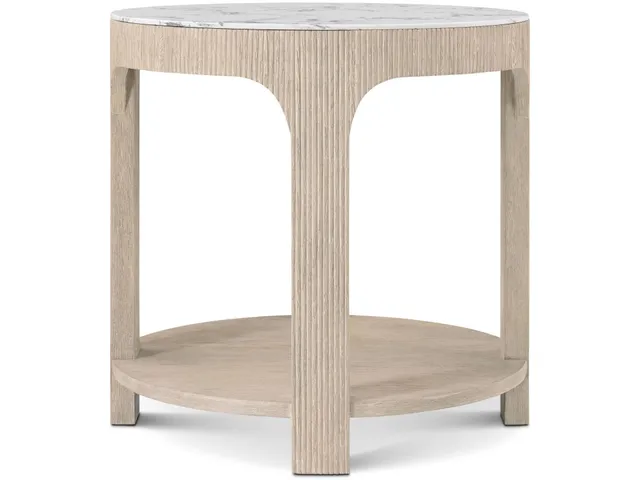 Horizon Round Quartz Side Table - Alternative View
