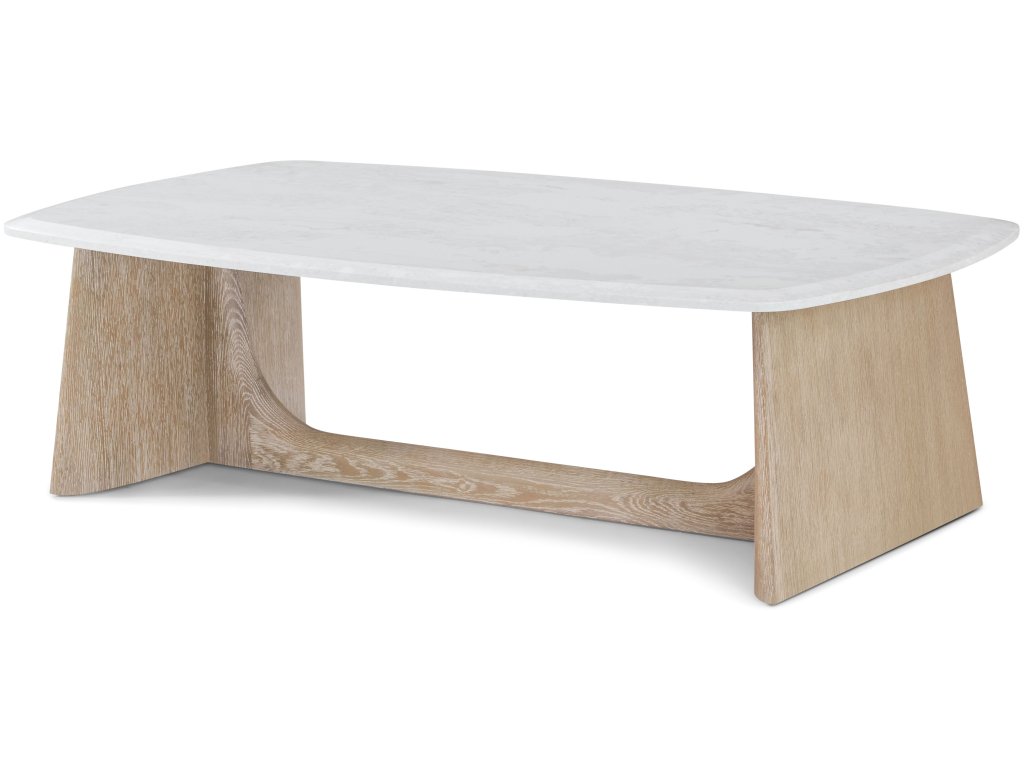 Repose Wooden Coffee Table Quartz Top - main image
