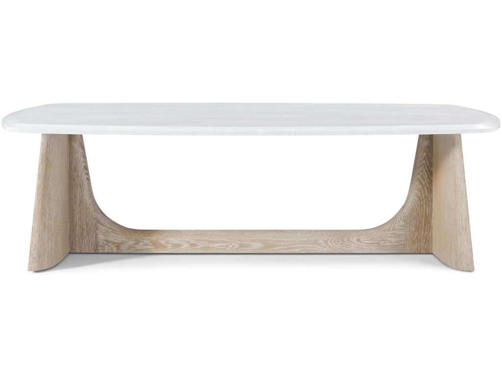 Repose Wooden Coffee Table Quartz Top - image 1