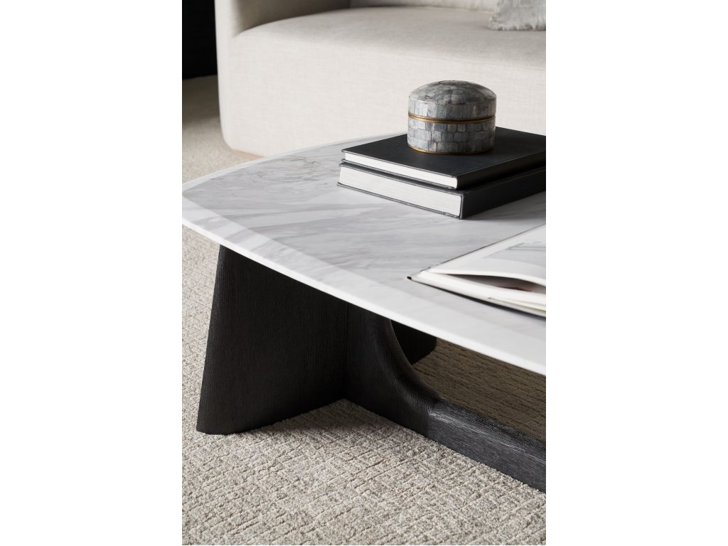 Repose Wooden Coffee Table Quartz Top - image 2