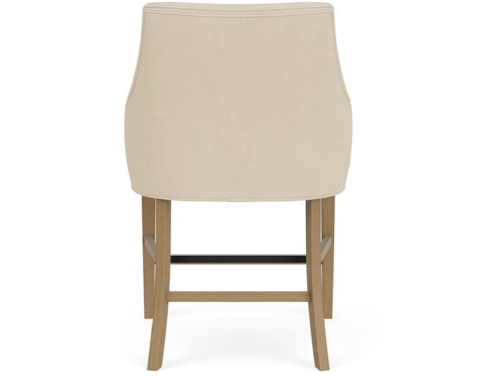 Swoop Arm Upholstered Stool - image 3