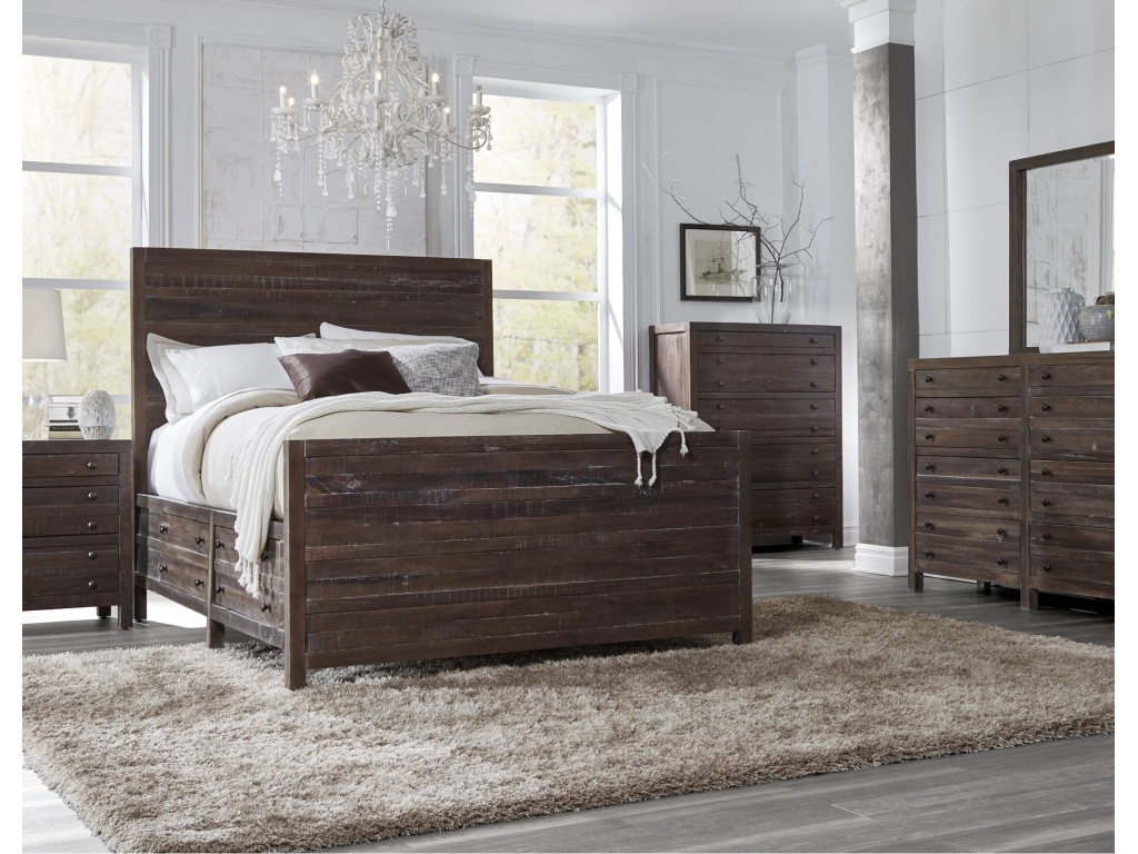 Townsend Five Drawer Solid Wood Chest in Java - image 1