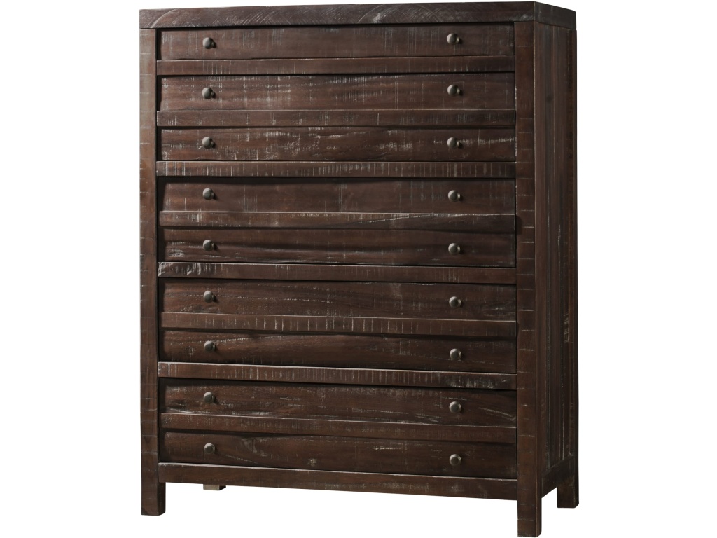 Townsend Five Drawer Solid Wood Chest in Java - image 6