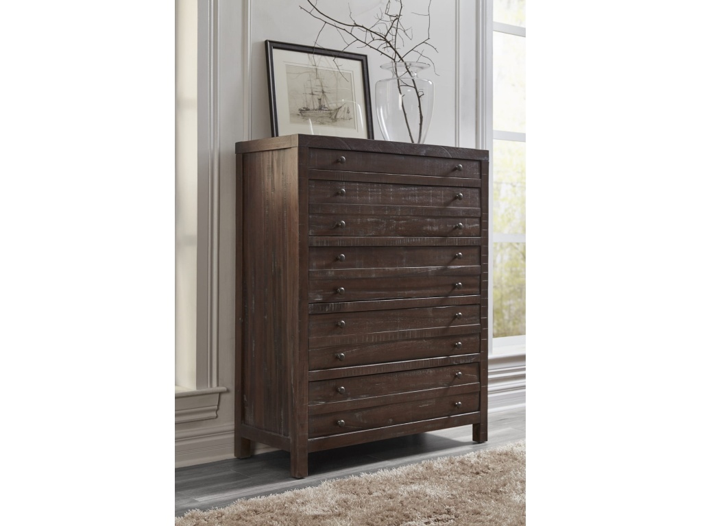 Townsend Five Drawer Solid Wood Chest in Java - main image