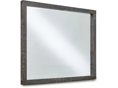 Townsend Solid Wood Beveled Glass Mirror in Gunmetal - Alternative View
