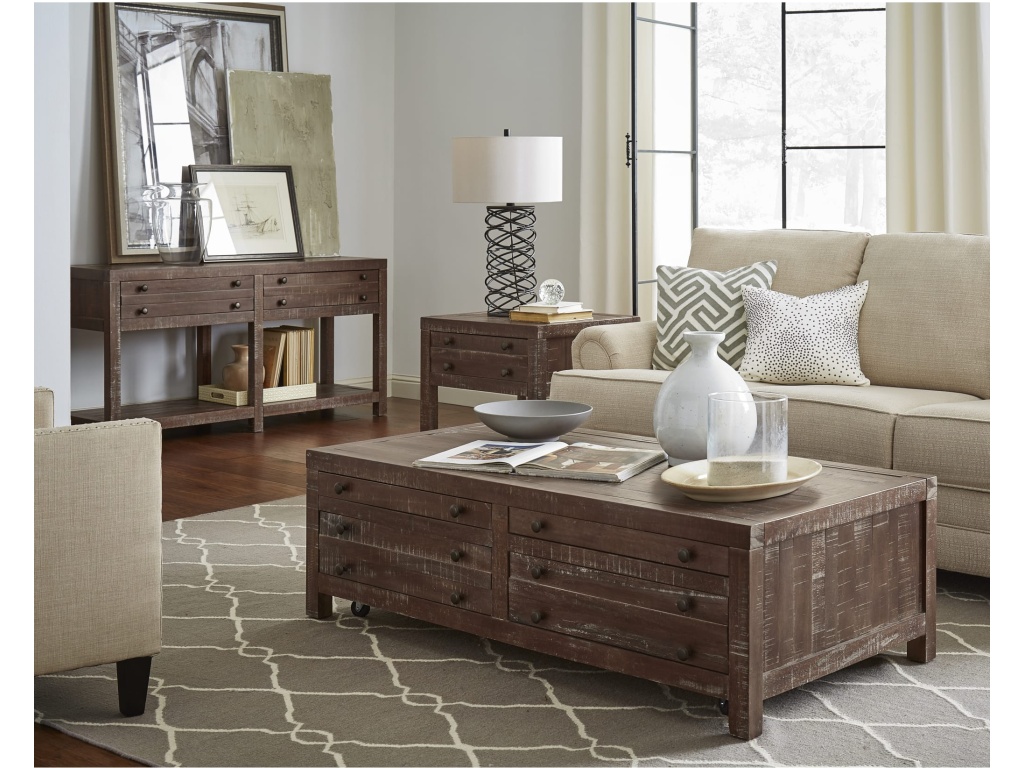 Townsend Solid Wood Castered Coffee Table in Java - image 1