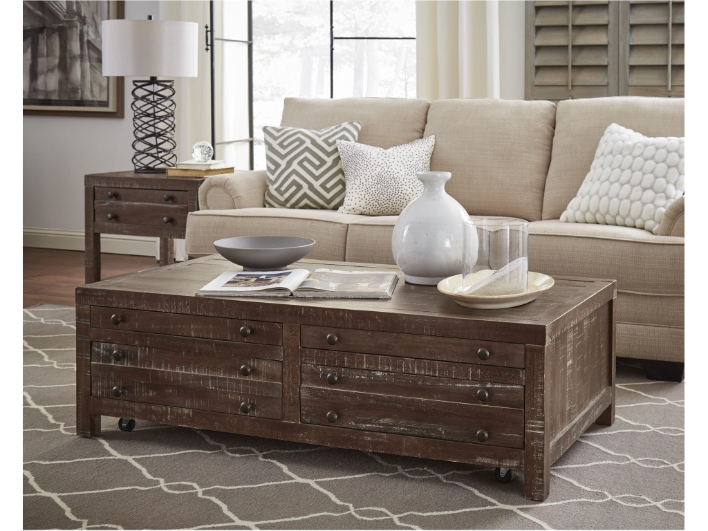 Townsend Solid Wood Castered Coffee Table in Java - main image