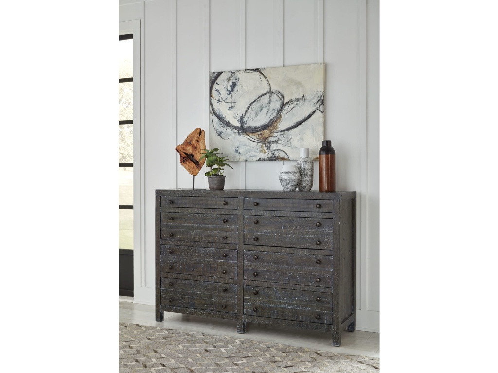 Townsend Solid Wood Eight Drawer Dresser in Gunmetal (2024) - image 4