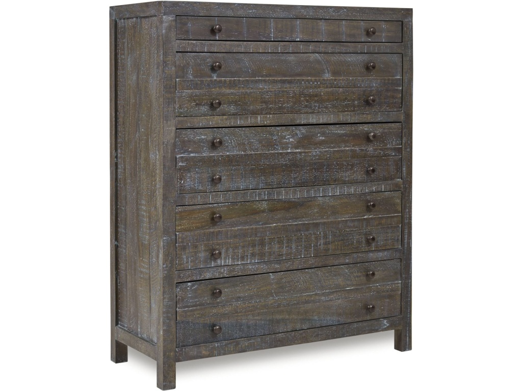 Townsend Solid Wood Five Drawer Chest in Gunmetal (2024) - image 1