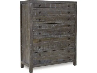 Townsend Solid Wood Five Drawer Chest in Gunmetal (2024) - Alternative View