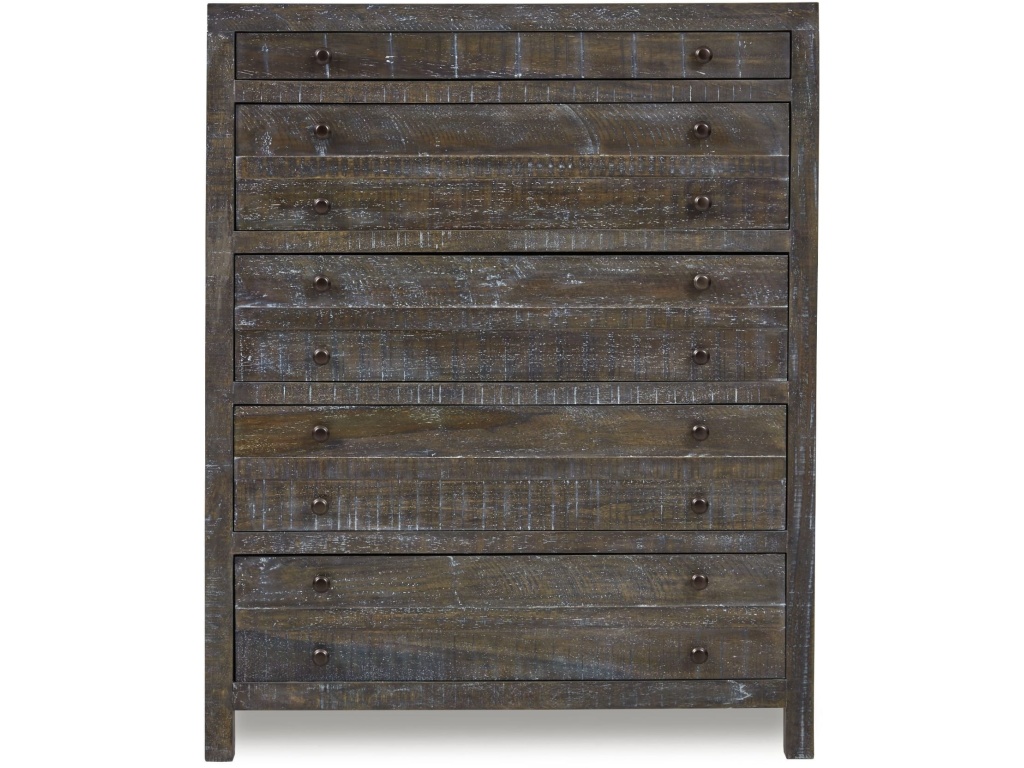 Townsend Solid Wood Five Drawer Chest in Gunmetal (2024) - image 2